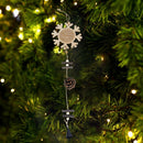Wood Christmas Tree Star Pine Cone Ball Pendant Hanging Decor Ornament (F) A
