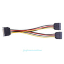 15Pin SATA Port to 2 15Pin SATA Splitter Cable Extender Power Adapter Cable
