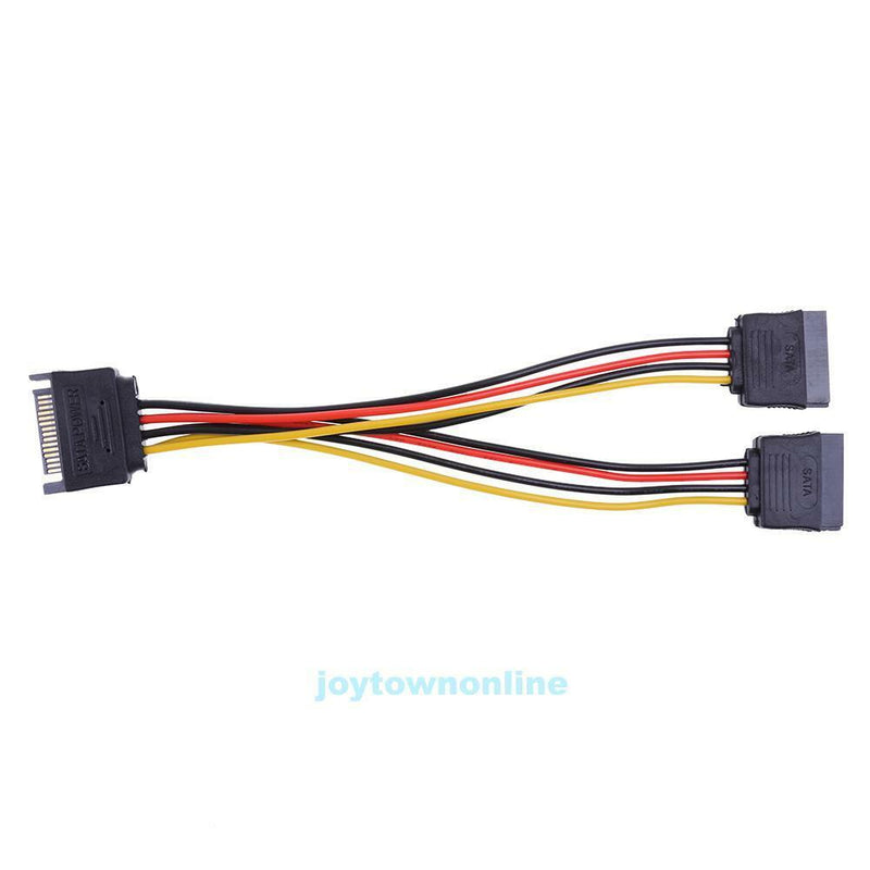 15Pin SATA Port to 2 15Pin SATA Splitter Cable Extender Power Adapter Cable