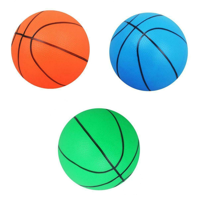 Pack of 3 Sports Balls Mini Bouncy Basketball for Playground Beach Indoor and