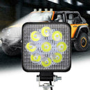 1Pc 9-30V 27W Square 9 LEDs Work Light Fog Lamp Truck ATV E8X4 Off-Road SU V2Y2