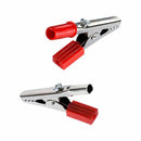 20 Pieces 45 mm Plastic Handle Metal Alligator Clips (Black and Red) C5U2