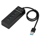 4 Port USB 3.0 Hub Super Speed 5Gbps Converter Cable Adapter for Laptop PC A