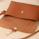 Pure Color Deer Pendant Shoulder Handbags Women Crossbody Bag (Light Brown)