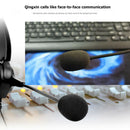 300D-USB Computer Headphones Hands-free Office Wired Headset w/ Microphone