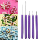 5PCS Multifunction Quilling Slotted Tools Paper Pen Long Short Metal Stylus E0N1