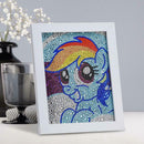 5D DIY Full Drill Special Shaped Diamond Painting Blue Horse Cross Stitch