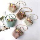 Girls Shoulder Bag Straw Rattan Weave Crossbody Bag For Baby Girls Best(Pi) Z7B6