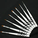 8 Pcs Nail Art Design Brush Dotting Painting Pen Set Acrylic Drawing Liner O6D2