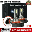 2Pcs H11 H8 H9 Car LED Headlight 24000LM 100W Kit Hi Low Beam Bulbs 6500K White