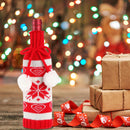 Christmas Knitted Red Wine Bottle Cover Bag Elk Snowflake Bottle Bag (02)