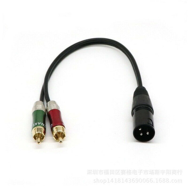 Audio cable 2 RCA to XLR Ã¥â€¦Â¬/mother Double lotus turn card audio cable Q5Z9