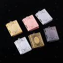 6 pcs charm pendants photo locket to open photo picture amulet - colorful