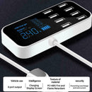 1Pc 8 Port Quick USB Charger 3.0 with LED Display Car Mobile USB Phone Char A2J1