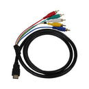 1.5M 5 FT HDMI to 5 RCA male Audio Component Cable for Video Convert HDTV 1