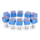 10pcs 9-pin 3PDT Guitar Effects Pedal Box Stomp Foot Metal Switch True Bypass J_