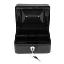 Small Cash Box with Key Lock Portable Metal Money Box with Layer & 2 Keys for