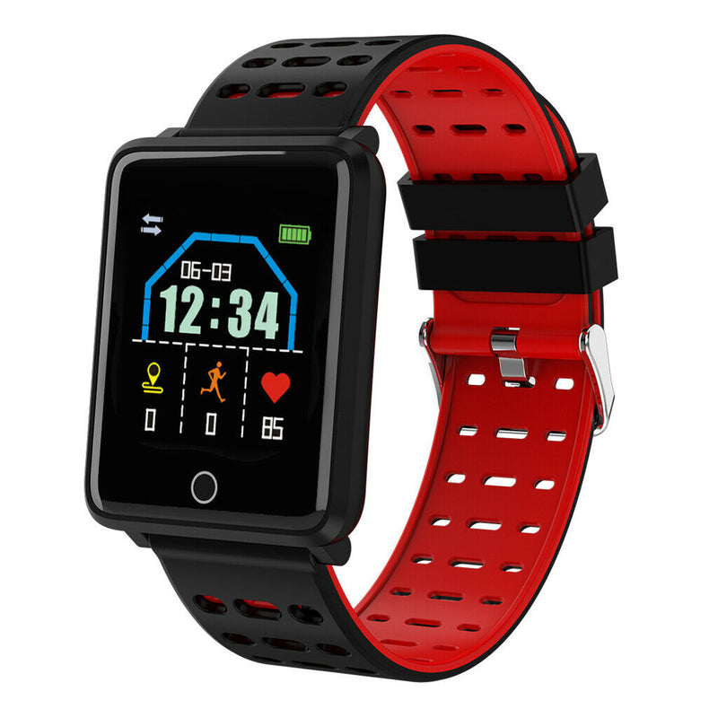 Electronic Sports Bluetooth Smart Watch Alarm Clock 180mAh Men Women Red