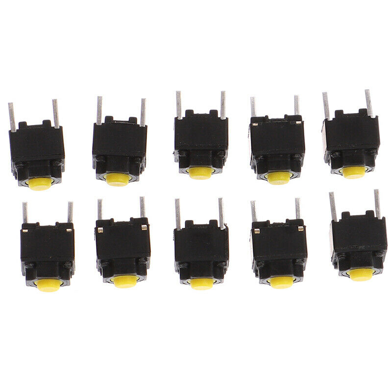 10pcs Mute Button 6*6*7.3mm Silent Switch Micro Mouse Button Switc Gw
