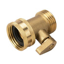 2X(3/4 Inch Garden Hose Water Pipe Connector Brass Valve Faucet Taps Splitt