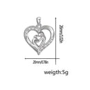 New Mother's Day Gift Mom Child Heart Pendant Chain Family Necklace Love Je D6U8