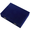 24 grid Display Box Jewelry Storage Glass Bracelet Watch pillow Buckle Blue L1P8