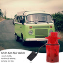 7 Way Round to 4 Pin Flat Blade Trailer Connector Plug Light Adapter for RV SN9F