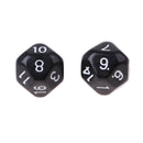 10pcs 16 Sided D16 14mm Acrylic Opaque Dice for Role Playing Game RPG Black