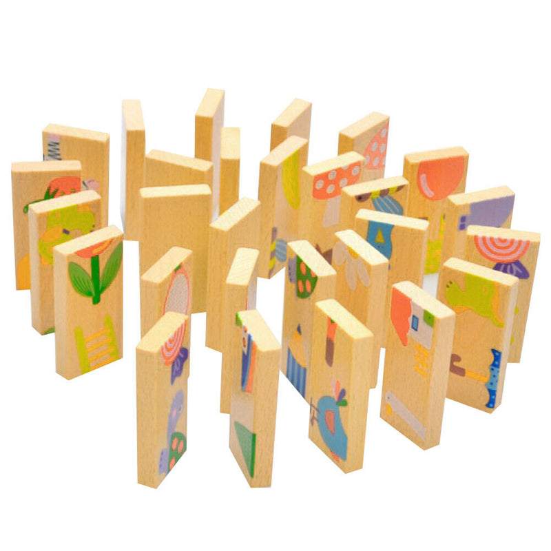 28 PCS Animal Domino Puzzles High Quality Educational Toys