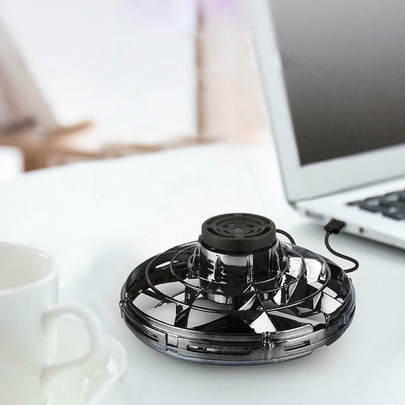 Mini RC Drone UFO Sensor Flying Gyro Kids Induction Aircraft Toys (Black)