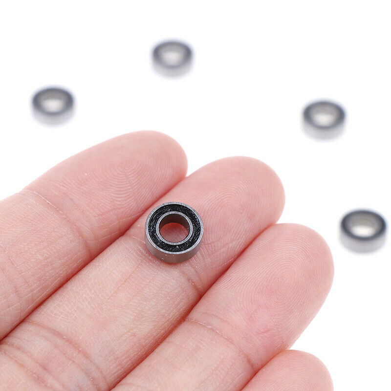 5Pcs Black 4*8*3mm MR84RS MR84-2RS 4x8x3mm rubber sealed ball beari Kw