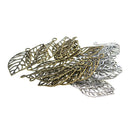 30Pcs 48mm Assorted Hollow Leaf Charmdants Connector DIY Jewelry Making
