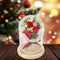 LED Night Lights Ornaments Three Rose Flower Glass Dome Fairy String Lights