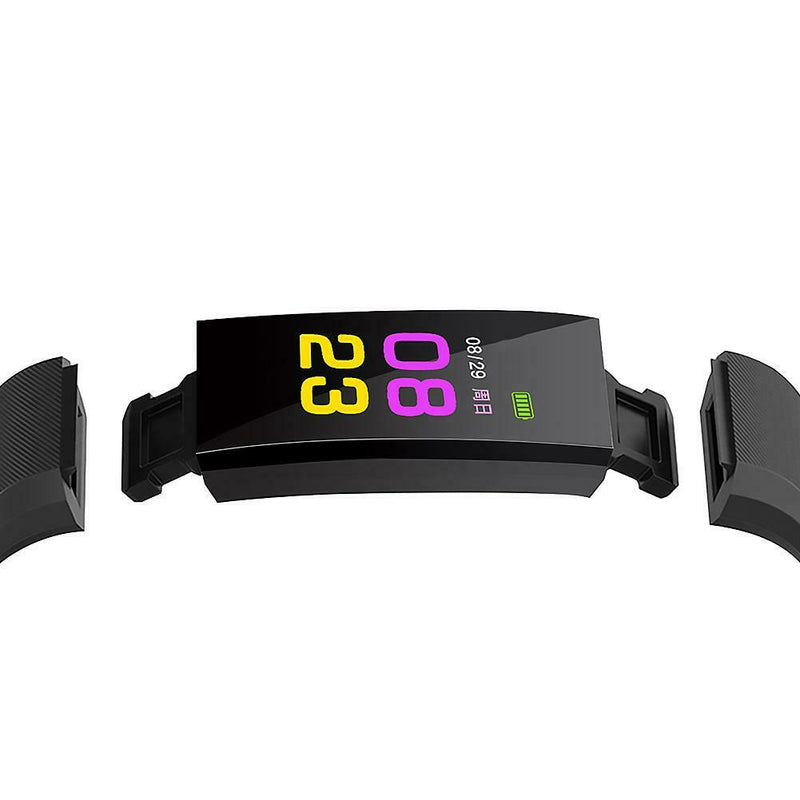 115PLUS Smart Bracelet Heart Rate Monitor Fitness Tracker Wristband (Black) A