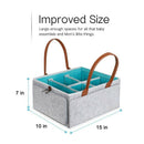 Large Diaper Caddy Organizer Baby Nursery Storage Basket With Zipper Lid An E3N4