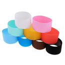 9x Portable Silicone Round Nonslip Water Bottle Mug Cup Sleeve Protect Cover