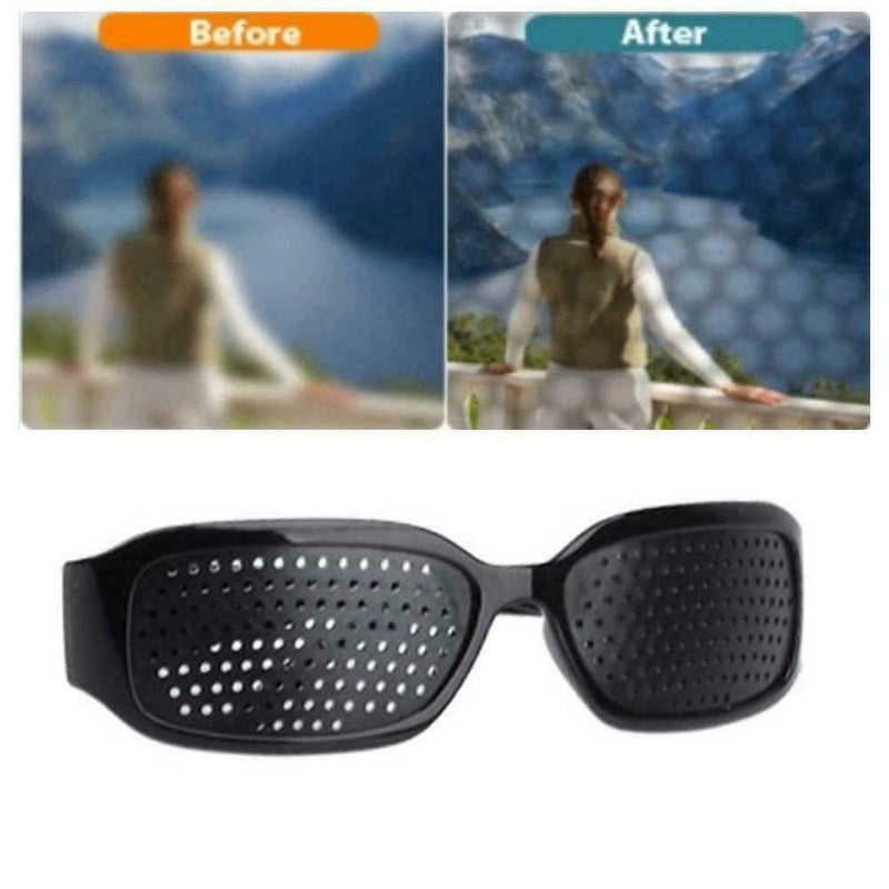 Eyewear Pinhole Glasses Training Black Eyesight Improvement Vision Fas Care B9G2
