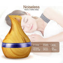 300 Ml Ultrasonic Air Humidifier Aroma Essential Oil Diffuser With Wood Gra