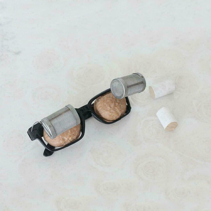 Eyes Moxa Burner Glasses Roll Holder Stick Moxibustion Therapy Walnut Tool- G6N3