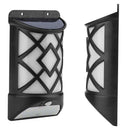 Solar Flame Effect Motion Sensor LED Wall Light Outdoor Garden Yard Lamp