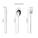 Dinnerware Set Stainless Steel Portable Cutlery Chopsticks Fork Spoon with MA7D6