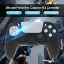 Silicone Controller Protective Case for Sony PS5 Anti-Slip Cover (Black) A