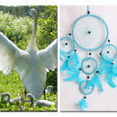 Five-rings Blue Dream Catcher Wall Hanging Home Car Decor Craft