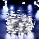 LED Solar String Lights Waterproof Copper Wire Fairy Lamp (Cold White 200m)