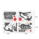 4pcs Merry Christmas Wall Stickers Elk Self-adhesive PVC Removable Decals A