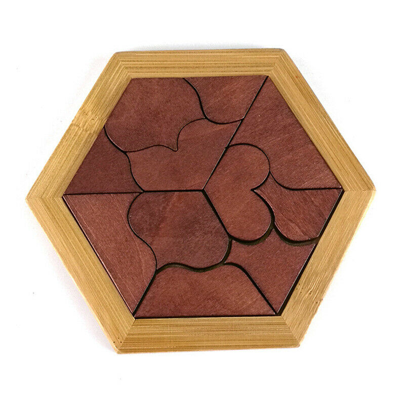 Wooden Tangram Jigsaw Board Educational Early Learning Wood Puzzles Game To C8T8