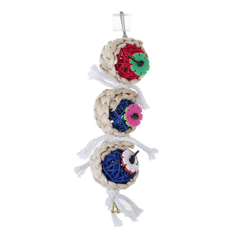 Parrot Toys Ball Pet Bird Bite Climb Chew Hanging Cockatrice Swing Parrot To BX
