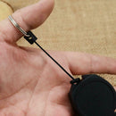 Resilience Steel Wire Elastic Keychain Recoil Retractable Key Ring (Square) A