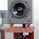 8Pcs Rosewood Speaker Isolation Feet Stand 23mm/0.91" Wooden Spikes + Base Pad