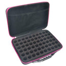 60 Compartments Essential Oil Collecting Bag Storage Case Travel (Rose Red)